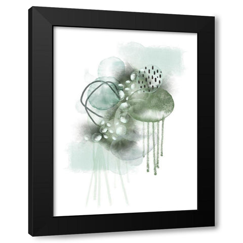 Green Daydream Black Modern Wood Framed Art Print with Double Matting by Urban Epiphany
