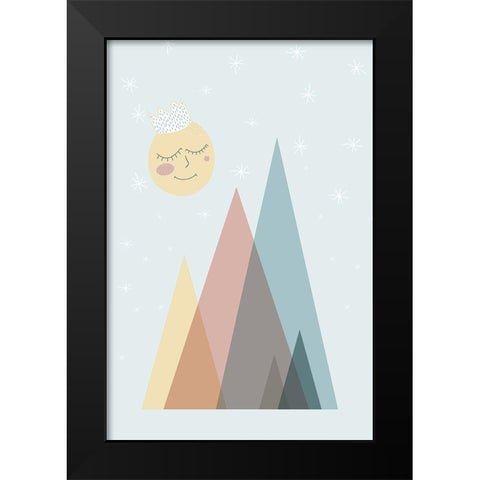 Pastel Scandi Nursery 1 Black Modern Wood Framed Art Print by Urban Epiphany