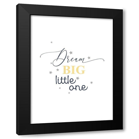 Navy Yellow Grey Mountains 4 Black Modern Wood Framed Art Print by Urban Epiphany