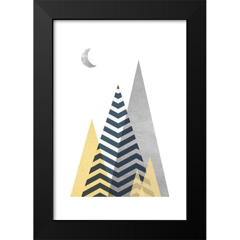 Scandinavian Mountains 1 Black Modern Wood Framed Art Print by Urban Epiphany
