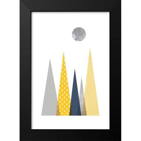 Scandinavian Mountains 2 Black Modern Wood Framed Art Print by Urban Epiphany