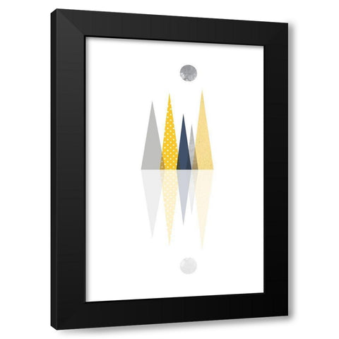 Scandinavian Mountains 3 Black Modern Wood Framed Art Print with Double Matting by Urban Epiphany
