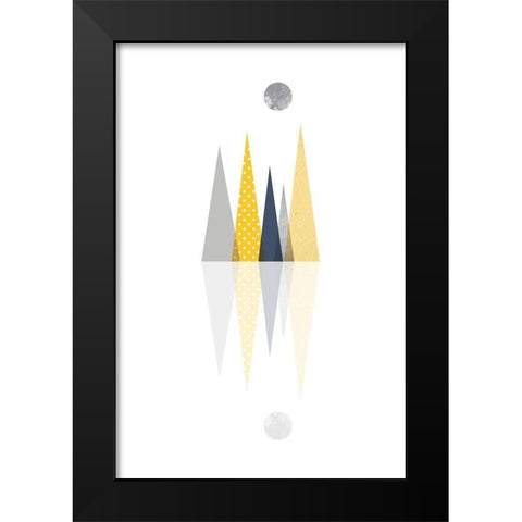 Scandinavian Mountains 3 Black Modern Wood Framed Art Print by Urban Epiphany
