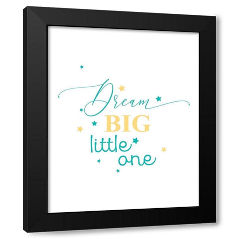 Teal Yellow Mountains 2 Black Modern Wood Framed Art Print by Urban Epiphany