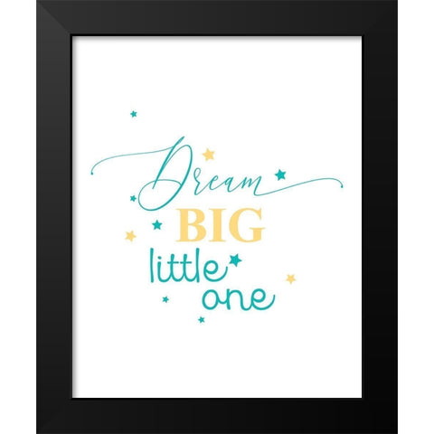 Teal Yellow Mountains 2 Black Modern Wood Framed Art Print by Urban Epiphany