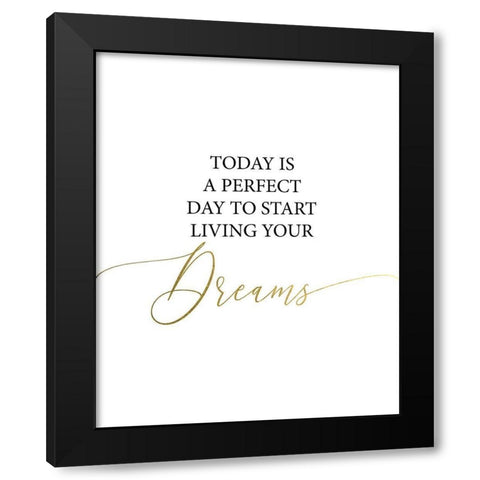 Today Black Modern Wood Framed Art Print by Urban Epiphany