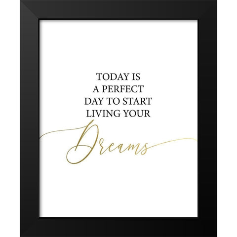 Today Black Modern Wood Framed Art Print by Urban Epiphany