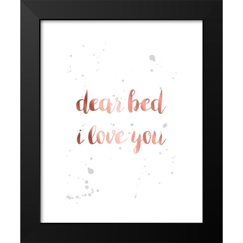 Rose Gold Inspirational Quotes 1 Black Modern Wood Framed Art Print by Urban Epiphany