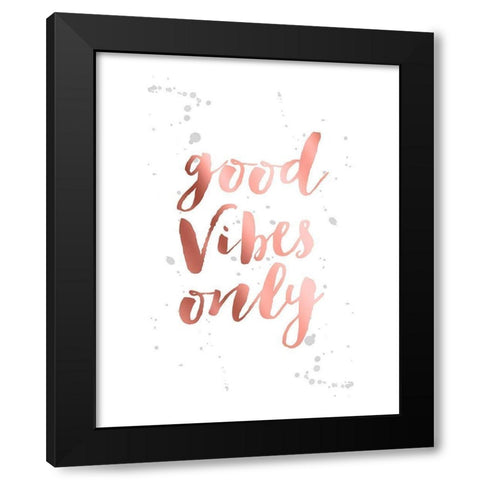 Rose Gold Inspirational Quotes 2 Black Modern Wood Framed Art Print with Double Matting by Urban Epiphany