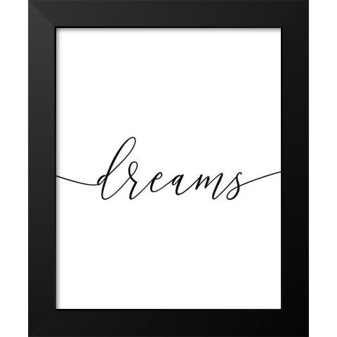 Sweet Dreams 2 Black Modern Wood Framed Art Print by Urban Epiphany