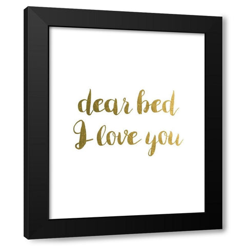 Dear Bed 1 Black Modern Wood Framed Art Print with Double Matting by Urban Epiphany