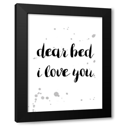 Dear Bed 2 Black Modern Wood Framed Art Print by Urban Epiphany