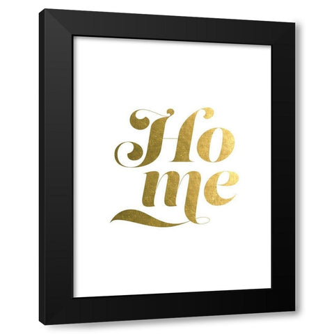 Home Gold Black Modern Wood Framed Art Print by Urban Epiphany