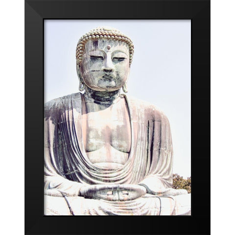 Buddha Soft Light Black Modern Wood Framed Art Print by Urban Epiphany