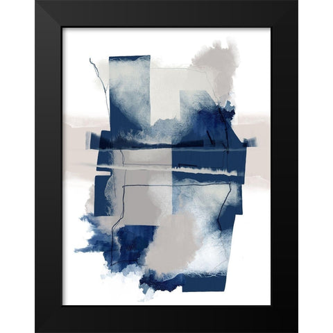 Juxtaposed Grey Black Modern Wood Framed Art Print by Urban Epiphany