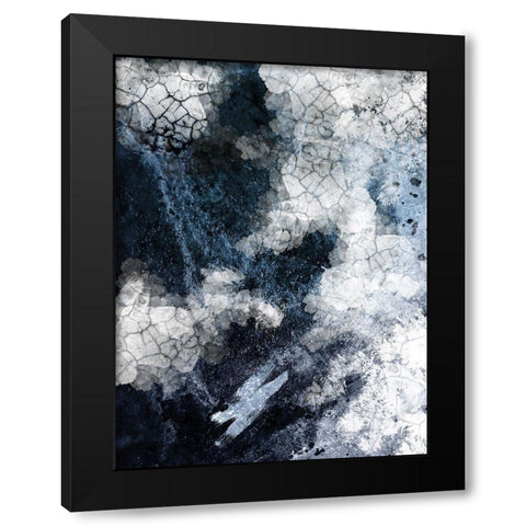 Shattered Abstract 2 Black Modern Wood Framed Art Print by Urban Epiphany