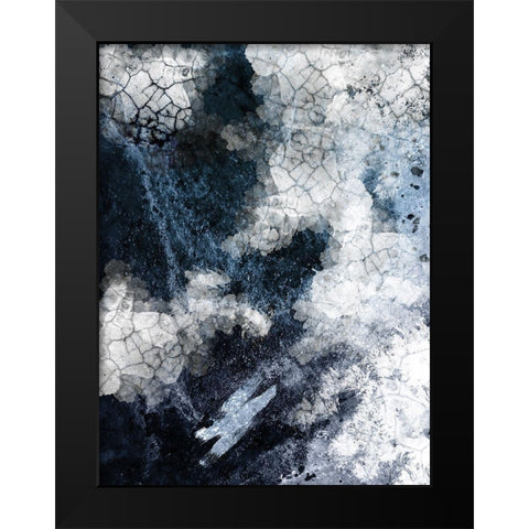 Shattered Abstract 2 Black Modern Wood Framed Art Print by Urban Epiphany