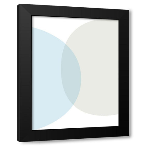 MidCentury Navy Taupe 8 Black Modern Wood Framed Art Print with Double Matting by Urban Epiphany