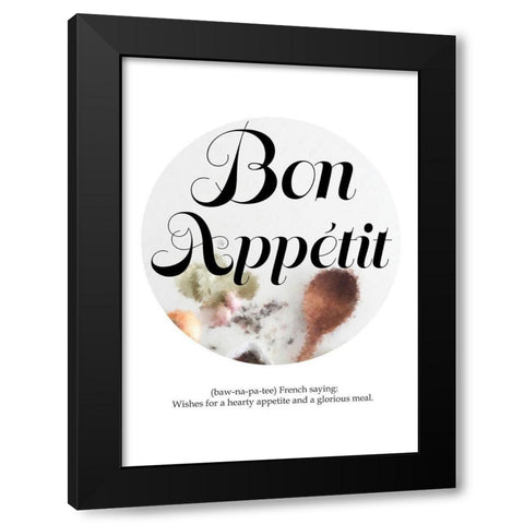 Bon Appetit Black Modern Wood Framed Art Print with Double Matting by Urban Epiphany