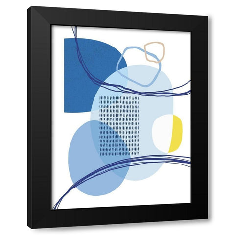 Abstract Greek Odyssey 1 Black Modern Wood Framed Art Print with Double Matting by Lula Bijoux and Company