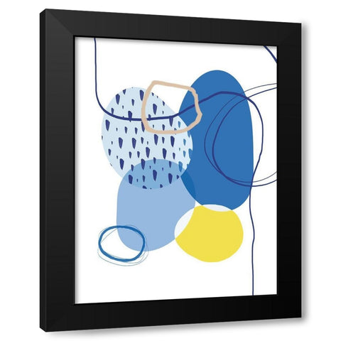 Abstract Greek Odyssey 2 Black Modern Wood Framed Art Print by Lula Bijoux and Company