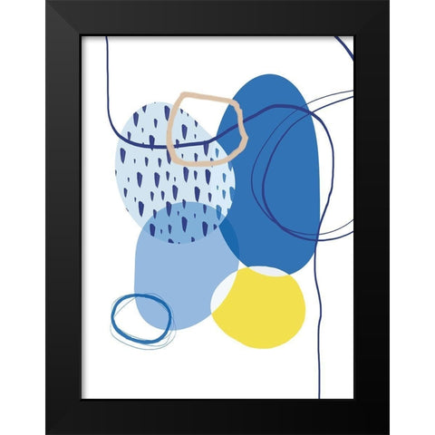 Abstract Greek Odyssey 2 Black Modern Wood Framed Art Print by Lula Bijoux and Company