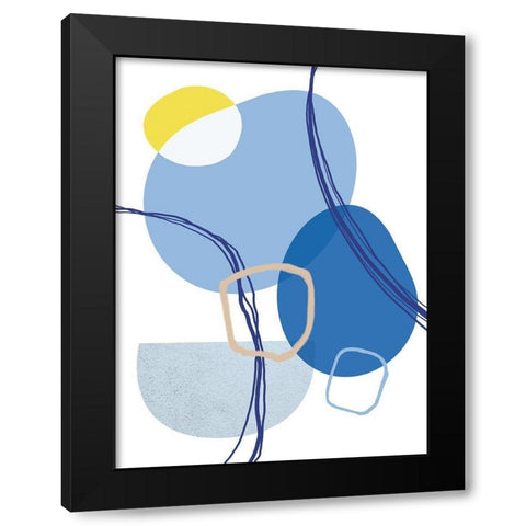Abstract Greek Odyssey 3 Black Modern Wood Framed Art Print with Double Matting by Lula Bijoux and Company
