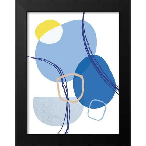 Abstract Greek Odyssey 3 Black Modern Wood Framed Art Print by Lula Bijoux and Company