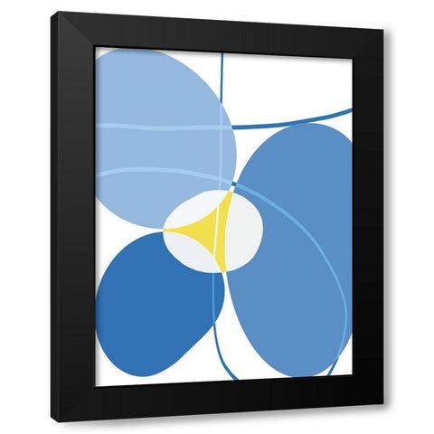 Abstract Greek Odyssey 4 Black Modern Wood Framed Art Print by Lula Bijoux and Company