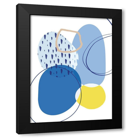 Abstract Greek Odyssey 5 Black Modern Wood Framed Art Print by Lula Bijoux and Company