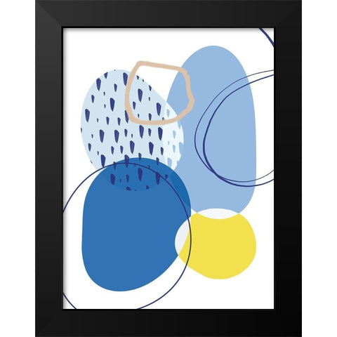Abstract Greek Odyssey 5 Black Modern Wood Framed Art Print by Lula Bijoux and Company