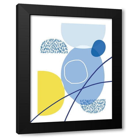 Abstract Greek Odyssey 6 Black Modern Wood Framed Art Print by Lula Bijoux and Company