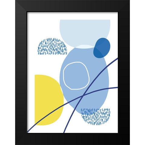 Abstract Greek Odyssey 6 Black Modern Wood Framed Art Print by Lula Bijoux and Company