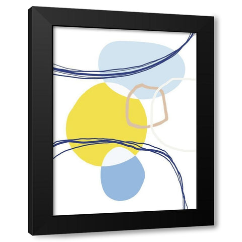 Abstract Greek Odyssey 7 Black Modern Wood Framed Art Print by Lula Bijoux and Company