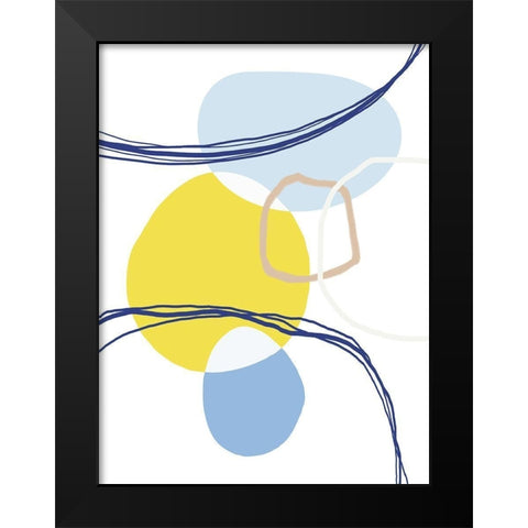 Abstract Greek Odyssey 7 Black Modern Wood Framed Art Print by Lula Bijoux and Company