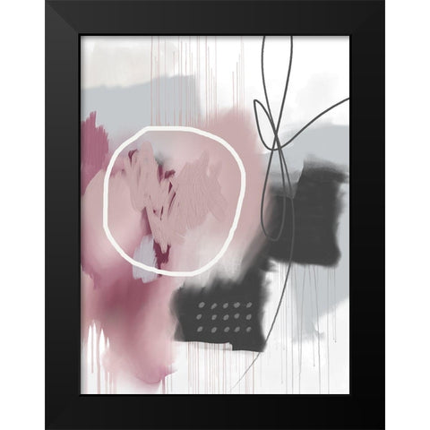 I Heart You Black Modern Wood Framed Art Print by Lula Bijoux and Company