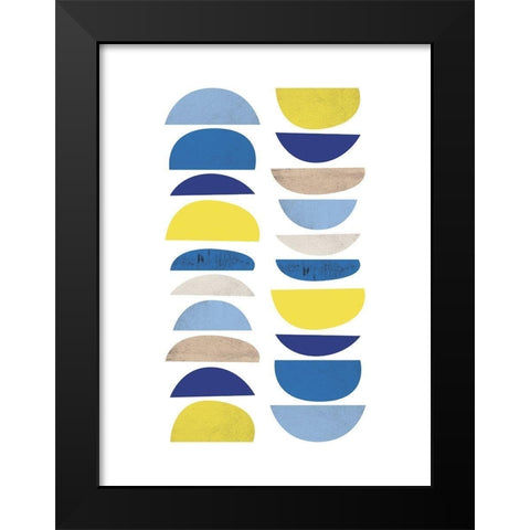 Modern Plates 1 Black Modern Wood Framed Art Print by Lula Bijoux and Company