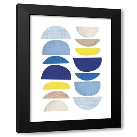 Modern Plates 2 Black Modern Wood Framed Art Print with Double Matting by Lula Bijoux and Company
