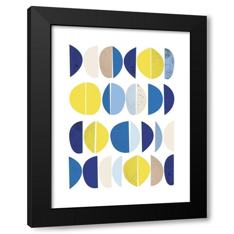 Modern Plates 3 Black Modern Wood Framed Art Print with Double Matting by Lula Bijoux and Company