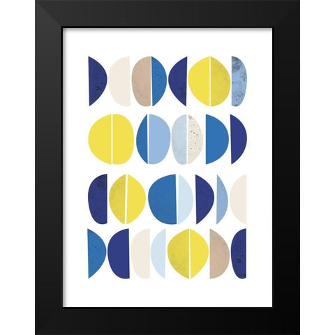 Modern Plates 3 Black Modern Wood Framed Art Print by Lula Bijoux and Company