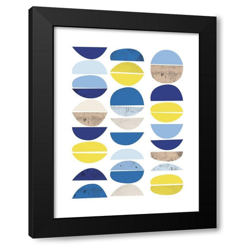 Modern Plates 4 Black Modern Wood Framed Art Print by Lula Bijoux and Company