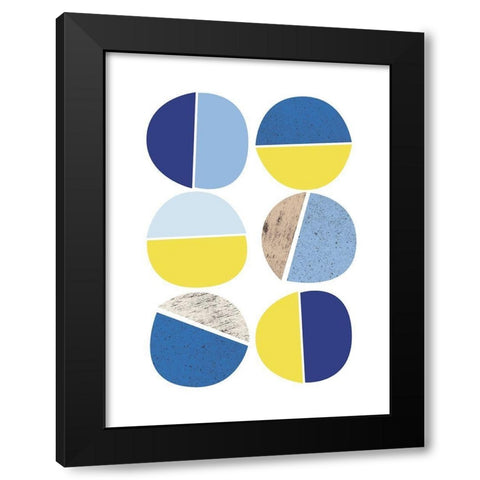 Modern Plates 5 Black Modern Wood Framed Art Print with Double Matting by Lula Bijoux and Company
