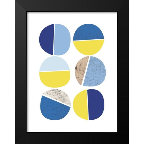 Modern Plates 5 Black Modern Wood Framed Art Print by Lula Bijoux and Company