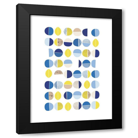 Natural Multi Dots 2 Black Modern Wood Framed Art Print with Double Matting by Lula Bijoux and Company
