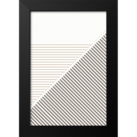 Modern Lines 1 Black Modern Wood Framed Art Print by Urban Epiphany