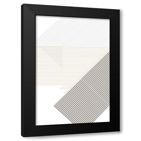 Modern Lines 2 Black Modern Wood Framed Art Print by Urban Epiphany