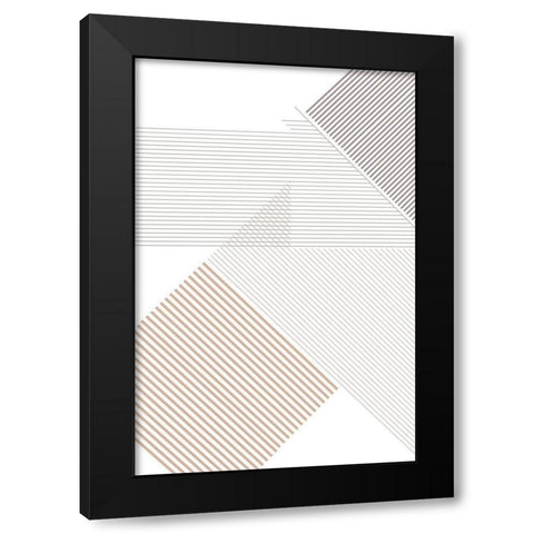 Modern Lines 4 Black Modern Wood Framed Art Print by Urban Epiphany