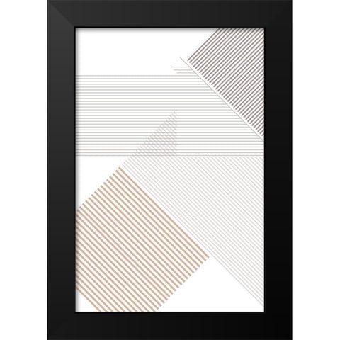 Modern Lines 4 Black Modern Wood Framed Art Print by Urban Epiphany
