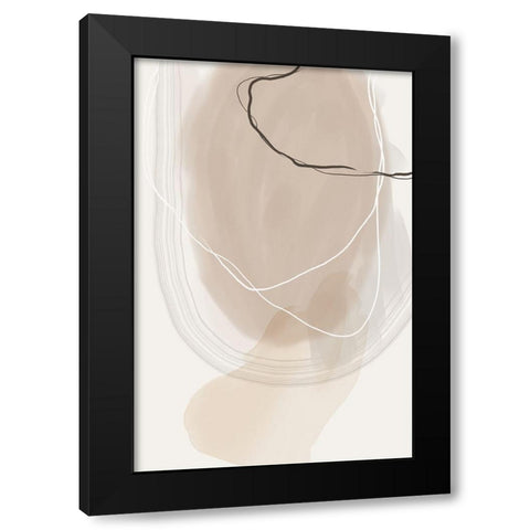 Serenity Black Modern Wood Framed Art Print with Double Matting by Urban Epiphany