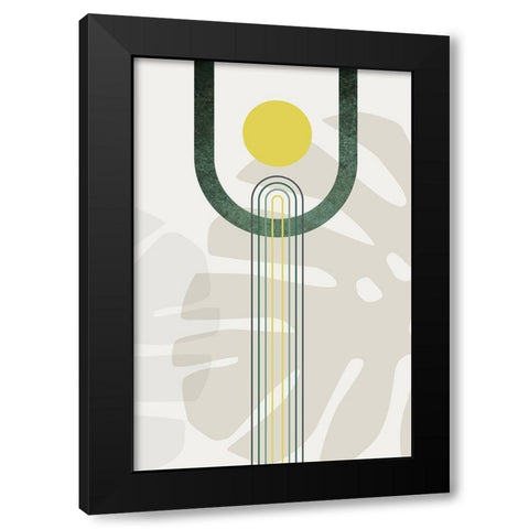 Mid Century Modern Sky 2 Black Modern Wood Framed Art Print with Double Matting by Urban Epiphany